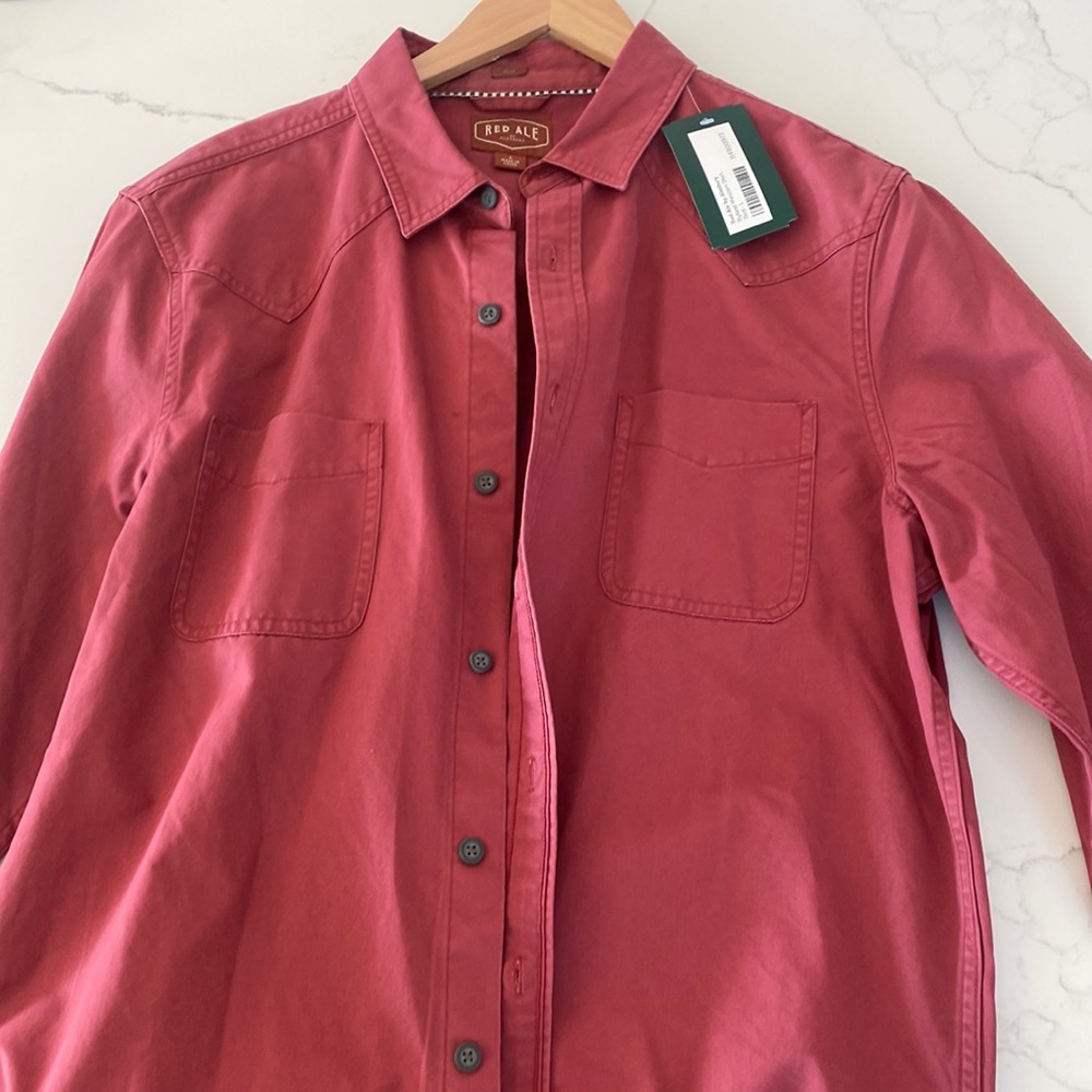 Red Ale red long sleeved shirt.
